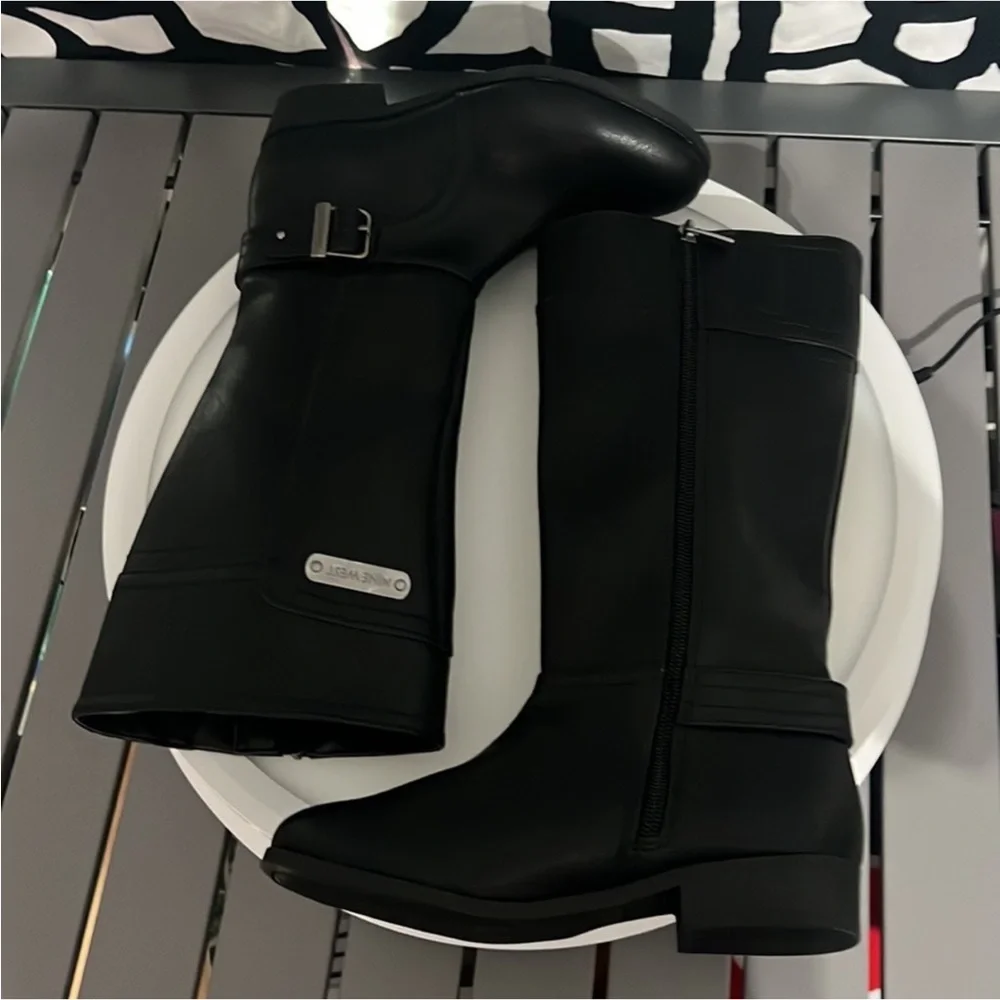 New authentic Nine West designer girls black riding boots sz 3 display